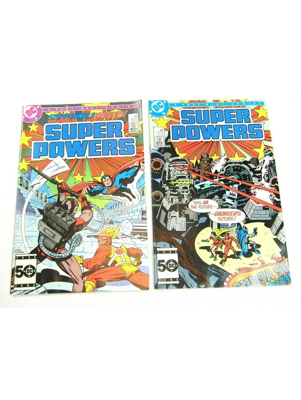 Lot of 2 Vintage Super Powers Comic Books DC Comics #4 Dec 1985, #5 Jan 1986